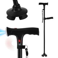 Hot Sell Aluminium Alloy Four Legs Walking Stick Canes Walking Stick With Led Light for the Elderly juoda