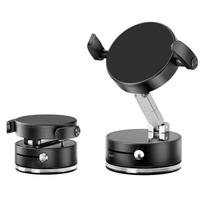 Foldable Magnetic Car Phone Holder with Suction Cup and Rotating Telescopic Clip juoda