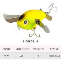 45mm Length Cicada Lure 7g Weight Artificial Bait Lure Metal Blade Bait  Freshwater Fishing A-45MM/7G