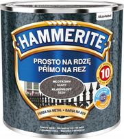 Hammerite Prosto Na Rdzę Dažai Metalui Plaktukiniai Pilki 0,25L