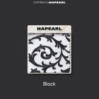 1PC NAPEARL Žakardo romantiškas langų stulpas Durys Tiulis Užuolaidos Gėlės Tiulis Užuolaidos Namų vestuvių arkos dekoravimui Namų dekoras W132cm x L350cm juoda