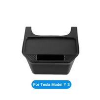 For Tesla Model Y 3 2022 2023 TPE Rear Center Console Storage Box Car Console Organzier Tray Case Trash Can Car juoda