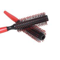 Professional Plastic Round Brush Hair Comb 1 raudona