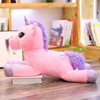 Vienaragio pliušiniai žaislai Didelio dydžio vienaragio minkštas žaislas Arkliuko žaislas Minkštas vienaragis Pliušinis lėlės Dovana Vaikui 60cm pink