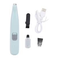 Pet Foot Hair Trimmer Low Noise Rechargeable Electric Cat Dog Grooming Clipper for Hair Around Eyes žalia