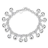 Skambantis apyrankė Sterlingas Skambančių varpelių grandinėlė Apyrankė moterims Vestuvės Sužadėtuvių vakarėlis Papuošalai Apyrankės One Size white