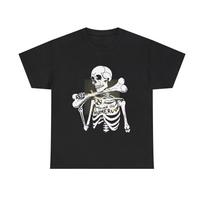 HOT SALE Humor Bone Tee Ghost Graphic Tee Funny Halloween shirt Neutral cotton Top Bone Joke Tee comfortable and breathable tee S