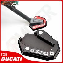 multistrada 1200 Enduro 1200S 1260 Enduro 1260S Side Stand Pad Plate Kickstand Enlarger Support Extension Motorcycle MULTISTRADA Black