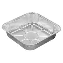 100Pcs 8x8Inch Aluminum Foil Pans for Toaster and Oven Use Recyclable Aluminum Baking Pans for Cooking Party Serving 1