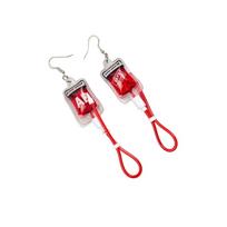Fashionable Fake Blood Drop Earrings Secure Hook Designs Earrings Pair for Raves Concerts Cosplay & Streetwear Outfits