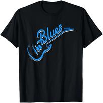 Blues Guitar _ Jazz Music _ Guitarist Blues T-Shirt S juoda