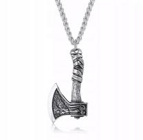 Viking Axe Necklace Lumberjack Wolf Axe 123