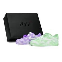 Nike Air Force 1 Skateboard Shoes Unisex Low Top White/Green/Purple CW2288-111(Team80-S-BOX) 36.5