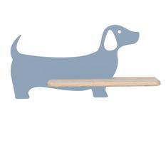 Candellux vaikiškas sieninis šviestuvas su lentyna IQ Kids Dog, mėlynas