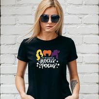 THREE WITCHES T-SHIRT, FUNNY HALLOWEEN, HOCUS,Fall Autumn PAGAN, Unisex/Lady Fit S