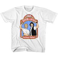 Bill And Ted Excellent Storybook White Youth T-Shirt M