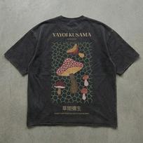Yayoi Kusama Grybo Marškinėliai | Išblukusi Juoda Streetwear Marškinėliai | Japonų Meno Grafikos Marškinėliai S gray