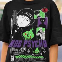 Unisex, Mob Psyhco 100 Shirt, PsychoHelmet Anime Shirt, Funny Shigeo and Dimple, Japanese Anime Otaku GIFT, Psycho Manga, Psyhco 100 Tshirt 4XL