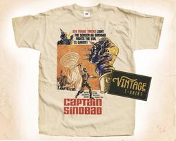 Captain Sinbad T-Shirt Vintage Natural color Men's T-Shirt DTG Digital Print SIZES S M L XL 2XL 3XL 4XL 5XL S