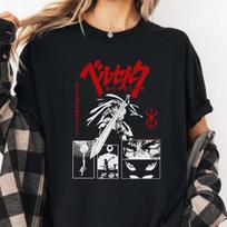 Berserk shirt, 90s Anime shirt, Manga style T-shirt, Guts print 4XL