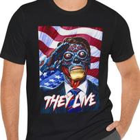 They Live T-Shirt Black or White Short Sleeve Movie Tee XL