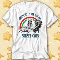 Support Your Local Street Cats Raccoon Rat Pet Love T-Shirt 483 S