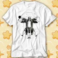 The Dude Big Lebowski Walter Da Vinci Vitruvian Jesus T-Shirt 491 L