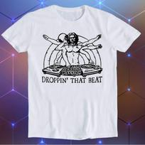 DJ DaVinci Vitruvian Droppin That Beat Music Lover Gaming Gamer Novelty Saying Parody Meme Movie Music Cool Funny Gift T-Shirt E693 M