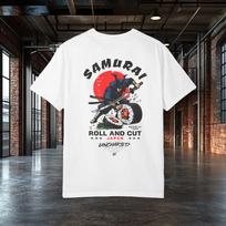 Samurai Sushi T shirt | Roll and Cut Graphic Tee | Funny Japanese Food Shirt | Sushi Lover Gift | AMF Studio Uncharted Designs 3XL