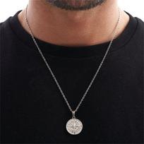 Rock Multilayer Chain Necklace For Men Hip Hop Coin Pendant Necklace Figaro Twist Chain Necklace Men's Street Jewelry