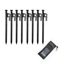 Ronglv Outdoor Tent & Tarp Ground Stakes juoda