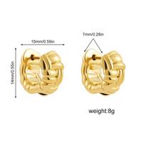 Stainless Steel Twist Woven Mini Hoop Earrings Pleat Thick Small Huggie Hoops Ear Buckle Piercing Jewelry 2026 New Design Aros