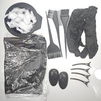 Professional Plastic Hair Bleach Kit Durable Tools Accessories 9-Piece Hair Coloring Set Including Brush Bowl Clips Earmuffs juoda