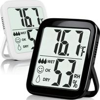 Antonki 2 Pack Digital Room Thermometer & Hygrometer for Home Kitchen Use Battery Included juoda