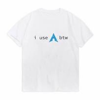 Arch Linux Naudoju Arch Beje Marškinėliai Mada Kvėpuojantys Trumpomis Rankovėmis T-shirt Unisex Medvilniniai Apvaliu Kaklu Humoras Gimtadienio Dovana T-shirt S