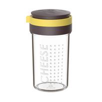 380ML Cheese Shaker Bottle,Transparent Seasoning Jar with Sealable Lid for Sugar Matcha Spices,Spice Dispenser Kitchen Container (as the picture,1PCS)
