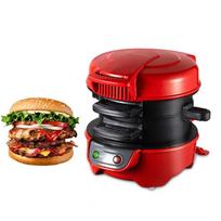 110V Multi-Functional Breakfast Machine: Burger, Egg, Steak, Sandwich Maker EU 220V raudona