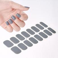 Semi Cured UV Gel Nail Stickers 16 Real Gel Polish Adhesive Full Wraps Strips French Tip Single-Use for Nail DIY