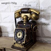 American Retro Camera Telephone Model Creative Resin Furniture Shop Decoration and Money Box Piggy Bank (as the picture,see photo)