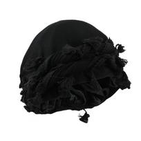 Fashion Bandana Hat Punk Burr Trim Twisted Tail Fringe Outdoor Camping Pirate Hat Breathable American Hip Hop Baotou Hat juoda