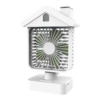 Portable Water-cooled Air Cooler Fan for w/ Double Spray Personal Rechargeable Air Cooler for w/ 3-Speed Night Light  White