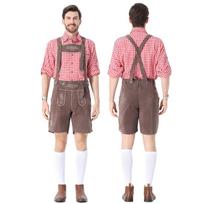Men's Oktoberfest Suspenders Pants Bavarian Costume for Festival XL