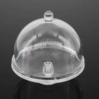 Dessert Pan Cake Display Plate with Lid Cover Miniature Cake Stand Doll Cake stand  Kitchen Toys Round