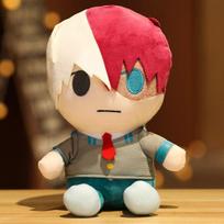 25cm Anime My Hero Academia Izuku Midoriya Katsuki Bakugou Shouto Todoroki Plush Dolls Cute Pendant Toy Soft Stuffed Xmas Gift 25CM raudona
