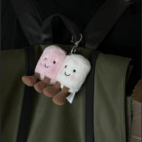 Jelly Cat Pliušinis Cukraus Vatos Dviejų Spalvų Mielas Minkštas Dviejų Spalvų Raktų Pakabukas Krepšio Pakabukas Pliušiniai Aksesuarai Lėlė Automobilio Pakabukas Šventinės Dovanos