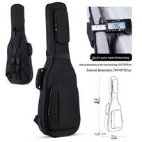 39-Inch Waterproof Electric Guitar Case: Universal Fit for LP, ST, SG Types, Padded & Double-Shouldered red