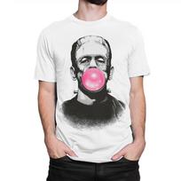 Frankenstein Monster Blowing a Bubble Gum T-Shirt, Men's and Women's Sizes M