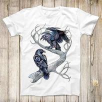 Huginn And Muninn Ravens Norse Mythology Viking God Odin Raven Top Tee Best Cute Gift Men Women Unisex Retro Style T-Shirt 3154 S