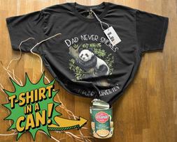 Dad never snores, he just purrs sweetly | T-Shirt in a Can! | Gift for Any Occasion, T-Shirt for Birthday, Christmas & More! S