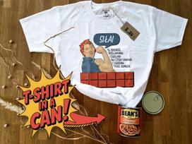 Strength is the ability to break chocolate... | T-Shirt in a Can! | Customizable Gift, T-Shirt for Any Occasion, Birthday, Christmas & More! 4XL